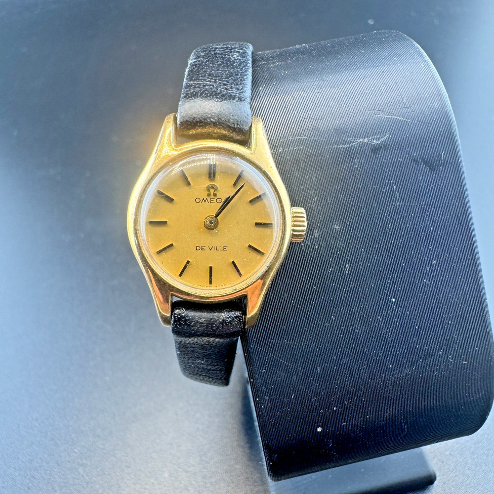 Vintage Omega De Ville Ladies Watch Gold Tone Champagne Dial